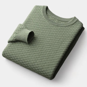 OLD MONEY Merino Wool Checkered Sweater
