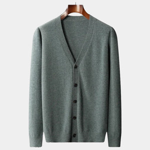 OLD MONEY Merino Wool Cardigan Sweater