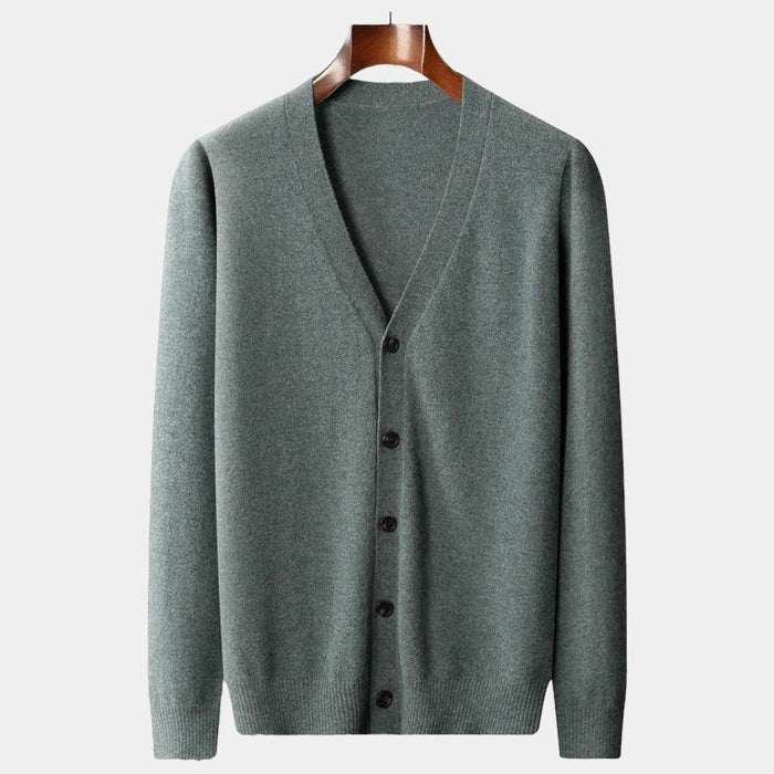 OLD MONEY Merino Wool Cardigan Sweater