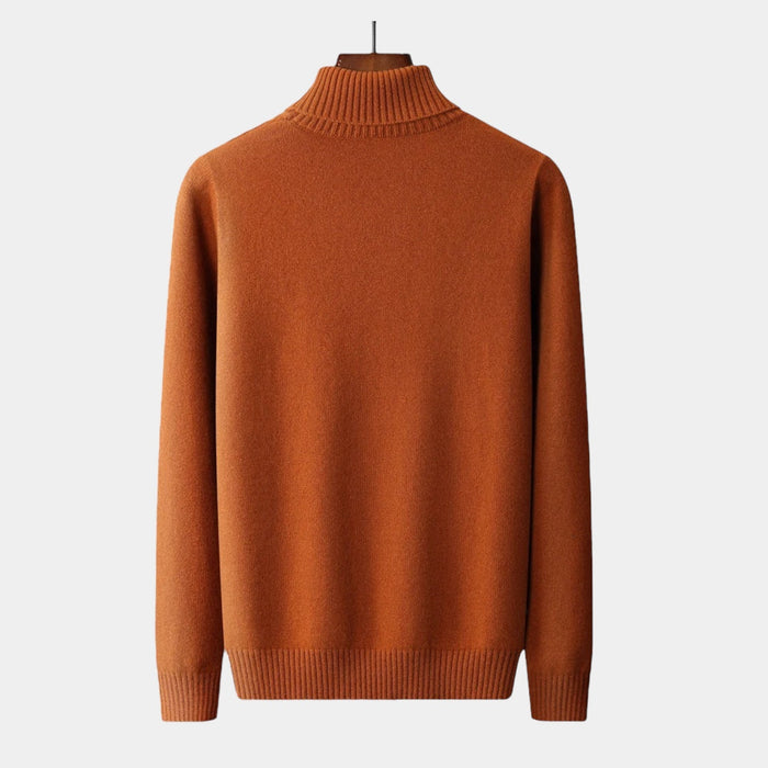 OLD MONEY Merino Wool Knitted Turtleneck Sweater