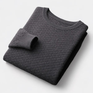 OLD MONEY Merino Wool Checkered Sweater