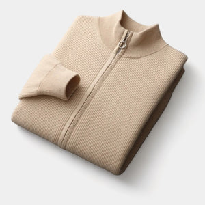 OLD MONEY Merino Wool Zip Sweater
