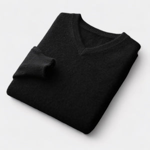 OLD MONEY Merino Wool V-Neck Sweater