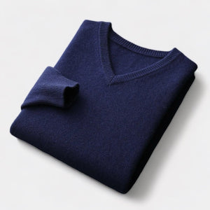 OLD MONEY Merino Wool V-Neck Sweater