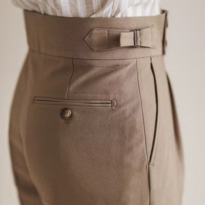 OLD MONEY Pleated Double Button Trousers