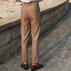 OLD MONEY Pleated Double Button Trousers