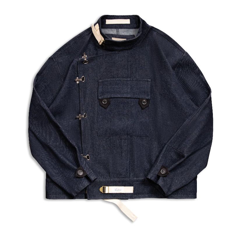 Men's Vintage Swedish Denim Jacket, Casual Jean Coat, Spring Fall Trucker Outerwear