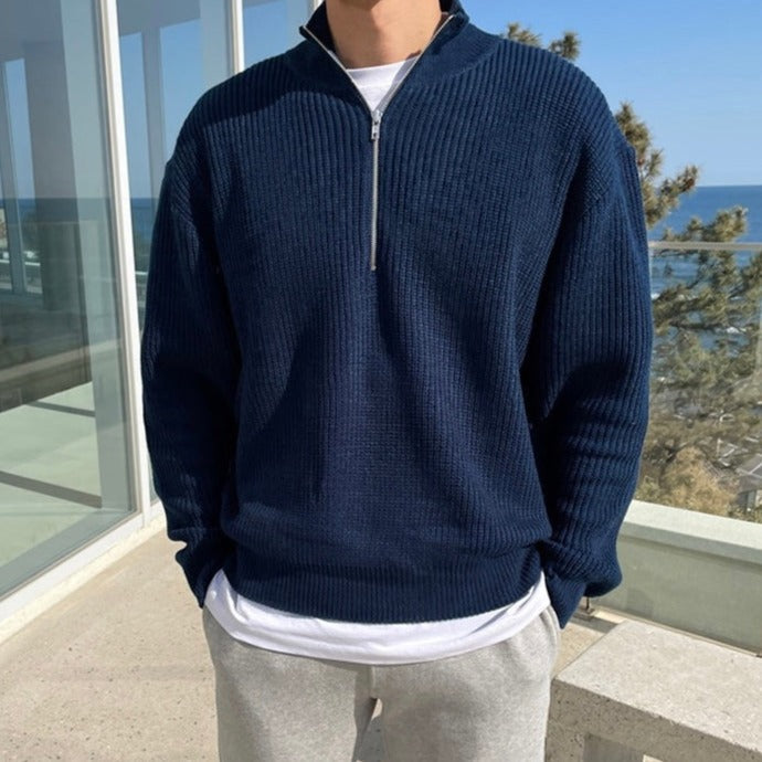 Roman Half-Zip Knit