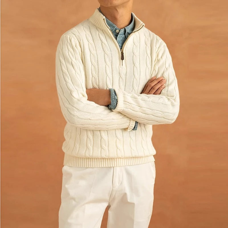 Alessandro Jacquard Mock Neck
