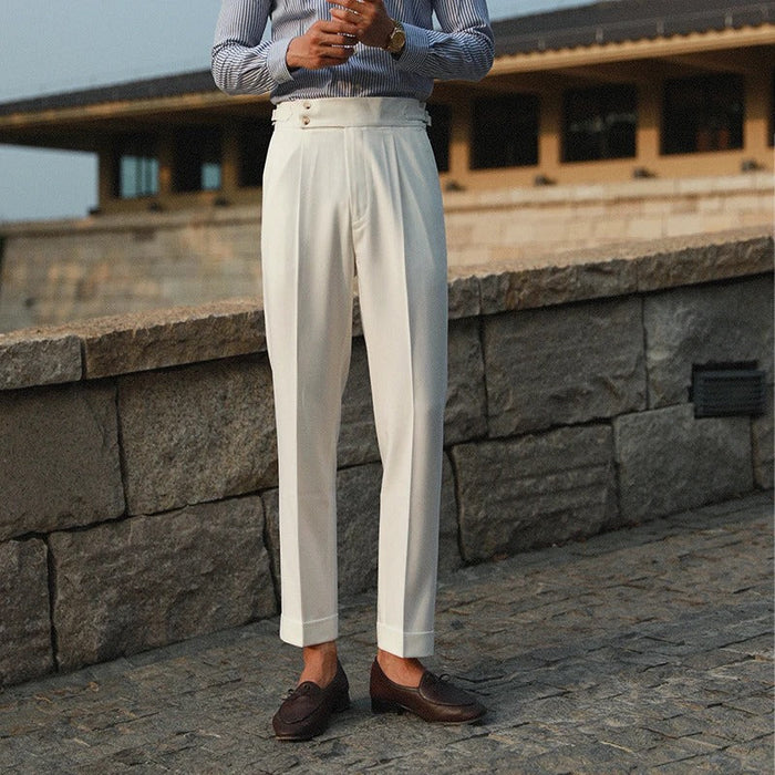 OLD MONEY Pleated Double Button Trousers